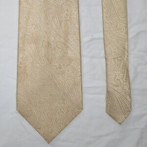 Silk Beige Filigree Dona Necktie